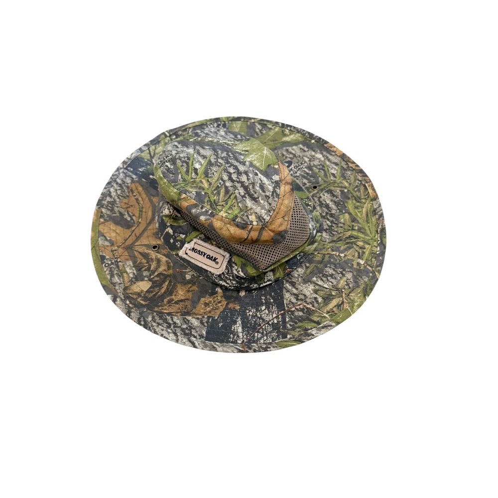 Mossy Oak Camo Sun Hat Signatures Mesh Breathable Wide Brim Boonie S/M